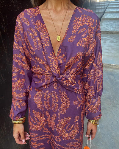Leya | Elegante bedrukte jurk