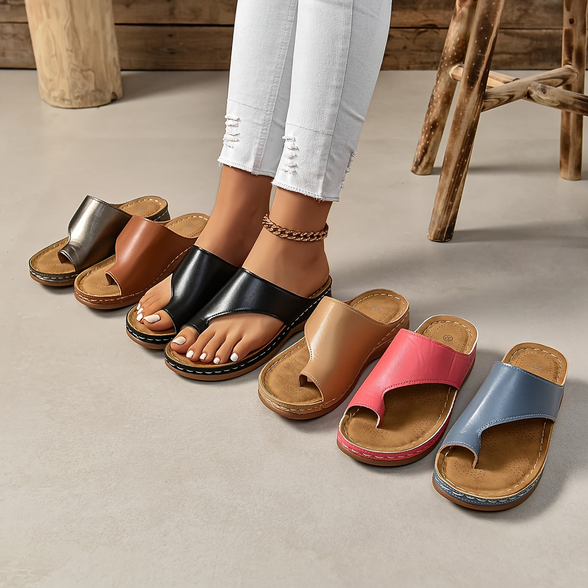 Velina® | Zachte leren sandalen met strik