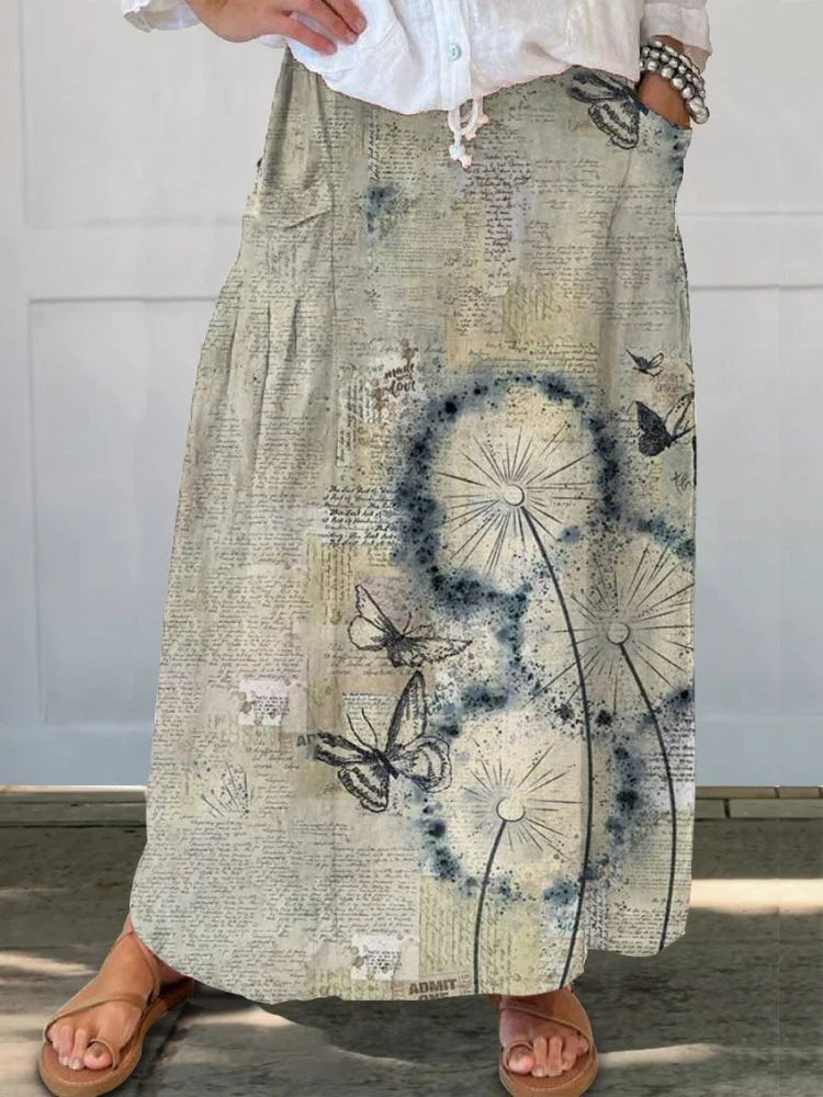 Fiorina® | Gedurfde Botanische Print Rok