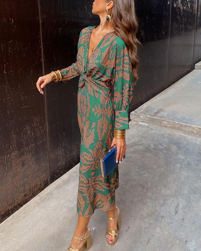 Leya | Elegante bedrukte jurk