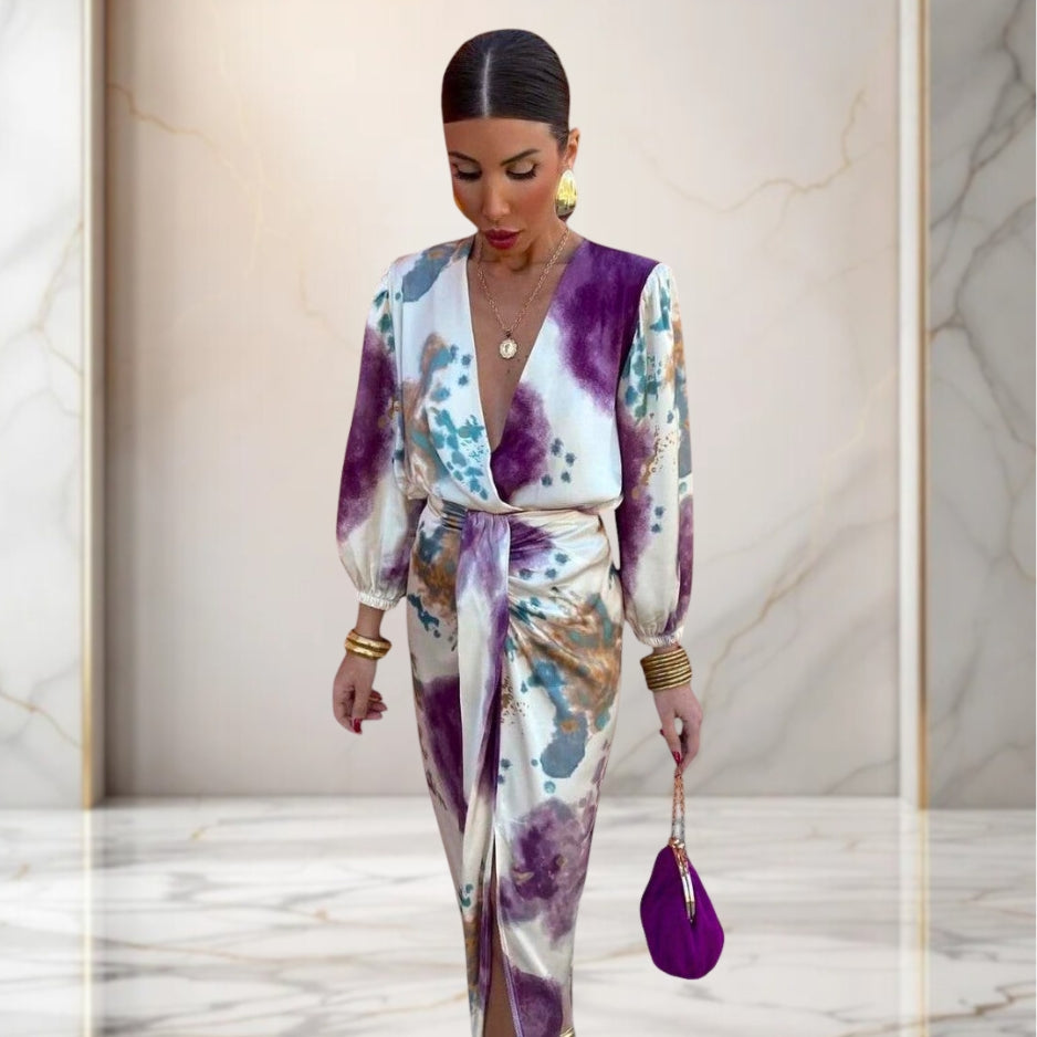 Valeria | Elegante jurk met knoop in de taille