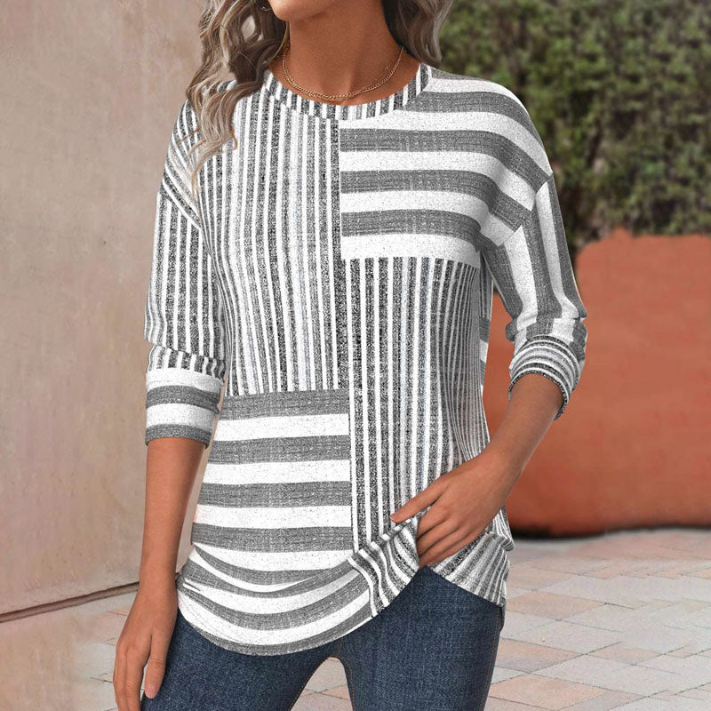 Jacqueline | Gestreepte blouse van ademend materiaal