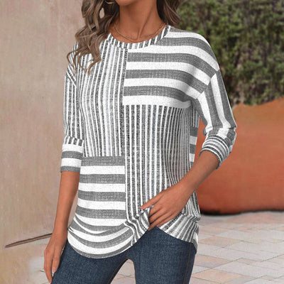 Jacqueline | Gestreepte blouse van ademend materiaal