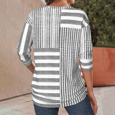 Jacqueline | Gestreepte blouse van ademend materiaal