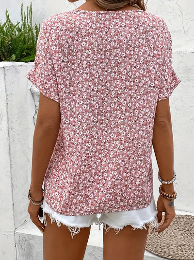 Celestia™ | Graceful blouse with floral motif