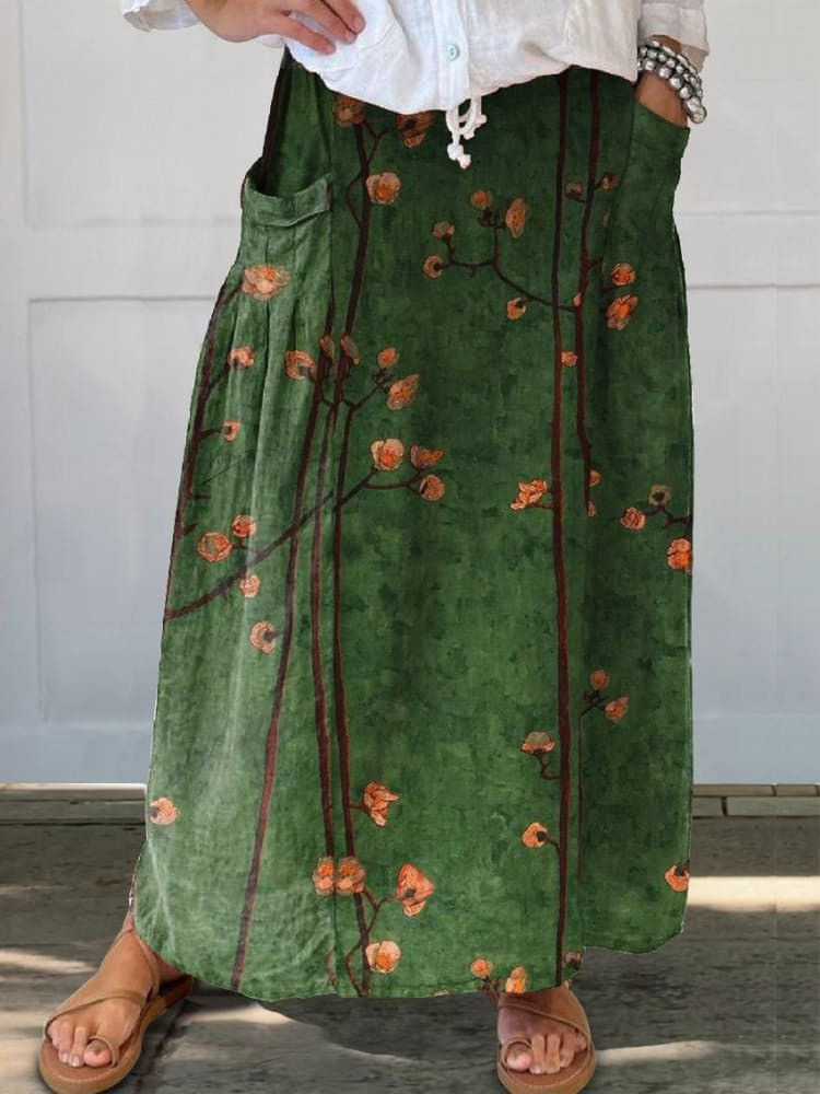 Fiorina® | Gedurfde Botanische Print Rok