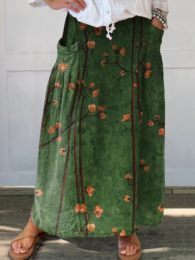 Fiorina® | Gedurfde Botanische Print Rok