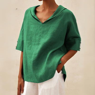 Lunari® | Let V-Hals Hverdags Bluse