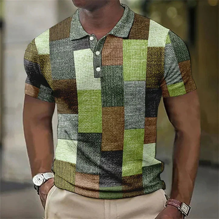 Lovi's™ | Poloshirt met Korte Mouwen en Ruitjesprint