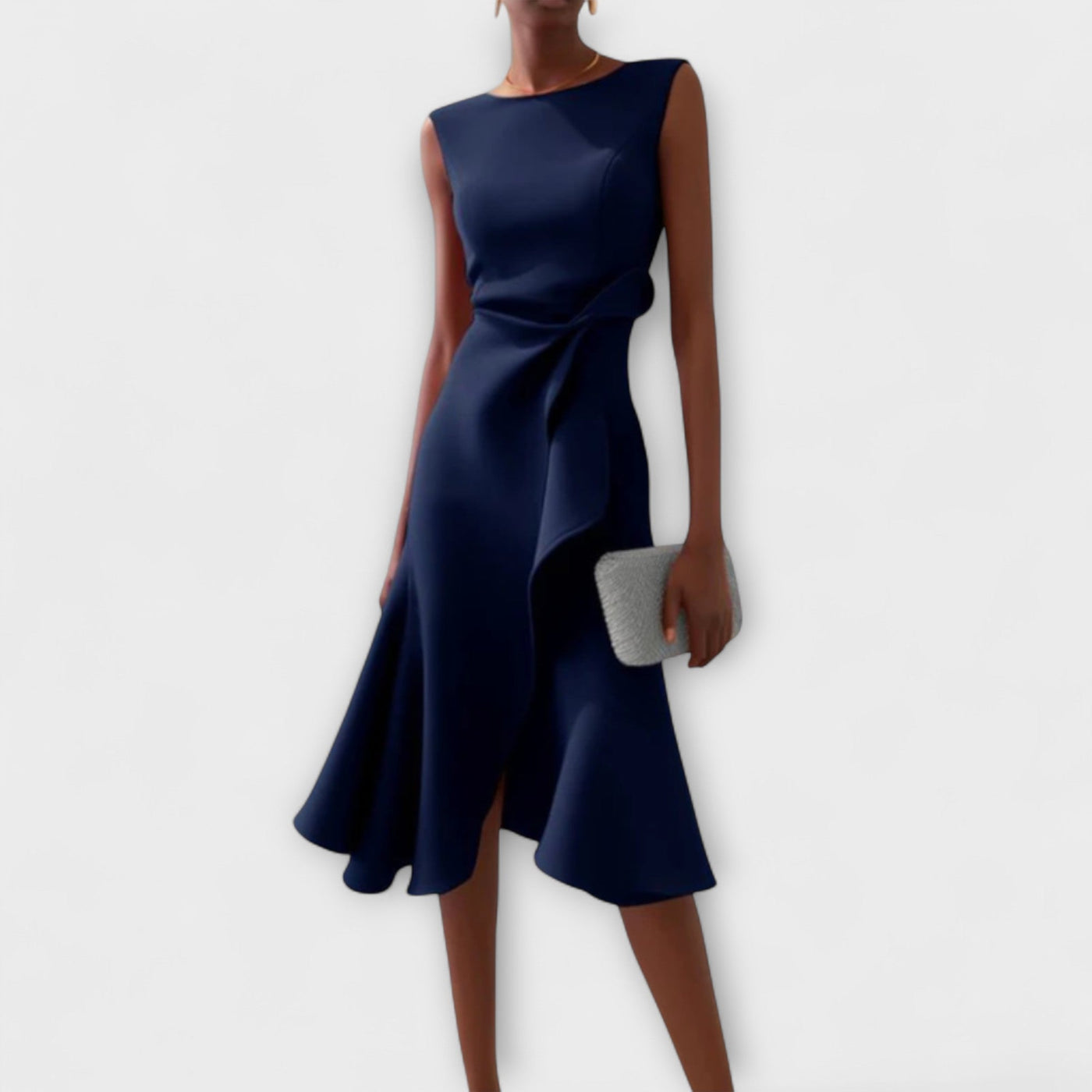 Elantra™ | Pleated Asymmetric Midi Dress