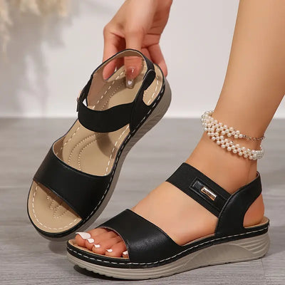 Paige - Comfortabele Gevoerde Wedgesandalen