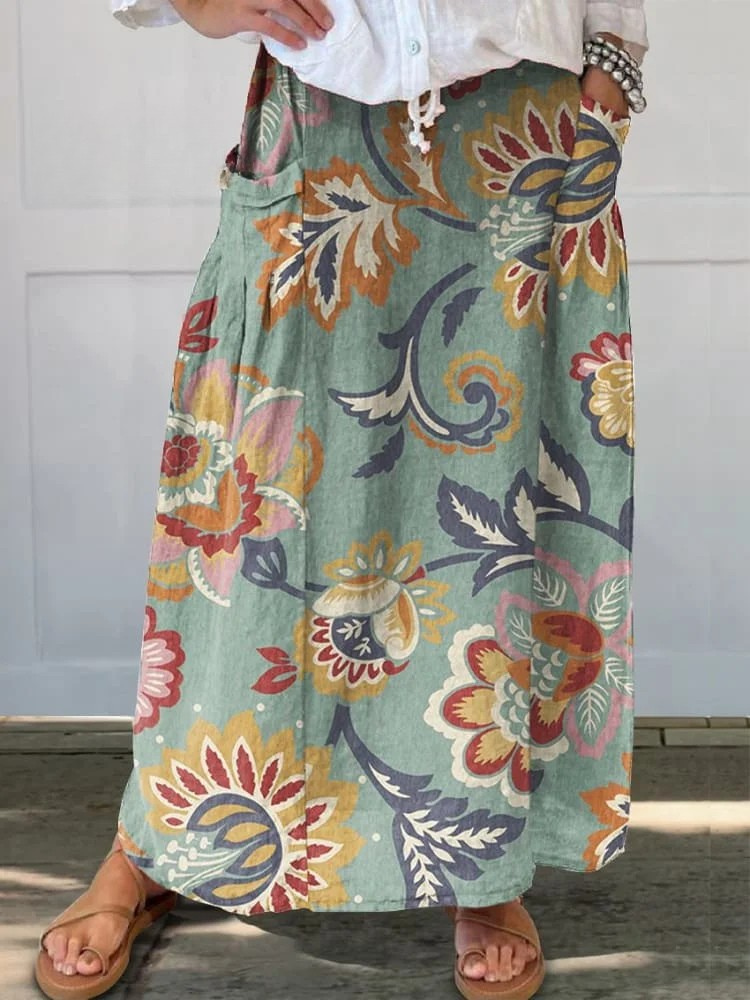 Fiorina® | Gedurfde Botanische Print Rok