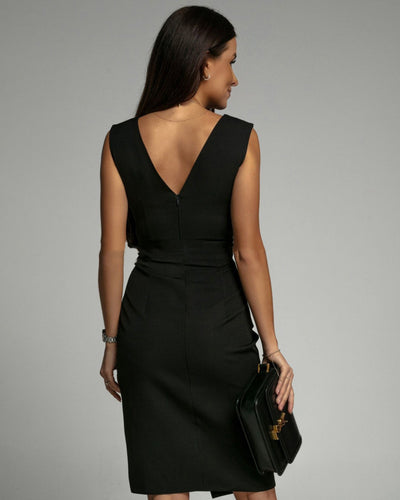 Elysia™ | Fluid Grace Midi Gown