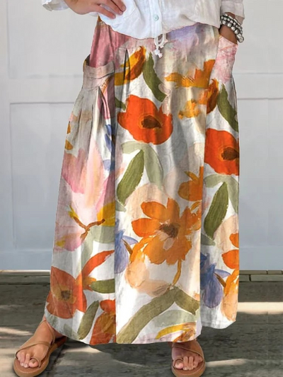 Fiorina® | Gedurfde Botanische Print Rok
