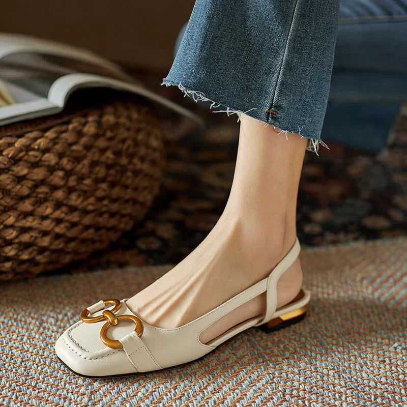 Riley - Elegante Orthopedische Sandalen met Vierkante Hak