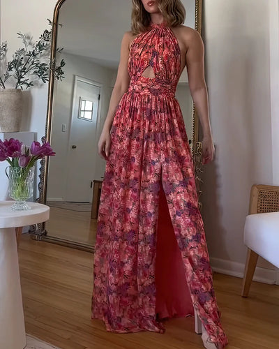 Isa Luna | Rugloze Maxijurk met Bloemenprint