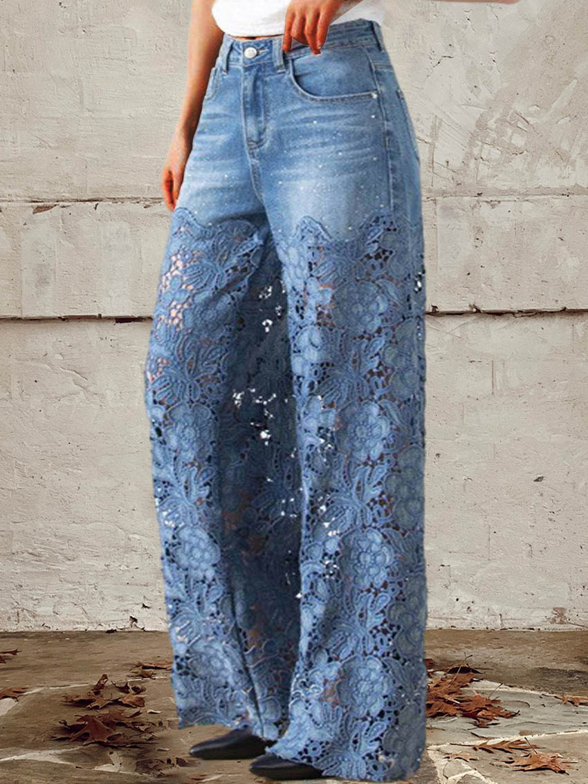 Ottavia™ | Broek met Kantdetails