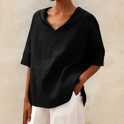 Lunari® | Let V-Hals Hverdags Bluse