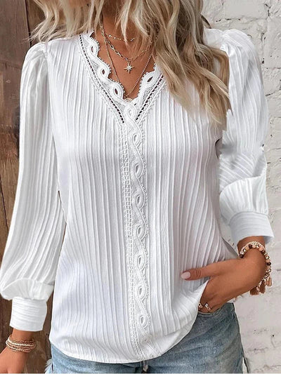 Elara™ | Elegant Blouse with Artful Print