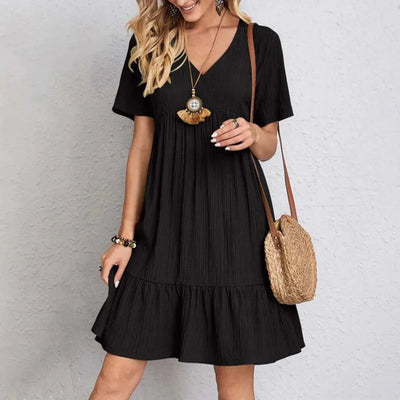Celestique™ | Chic V-Neck Mini Dress 1+1 GRATIS