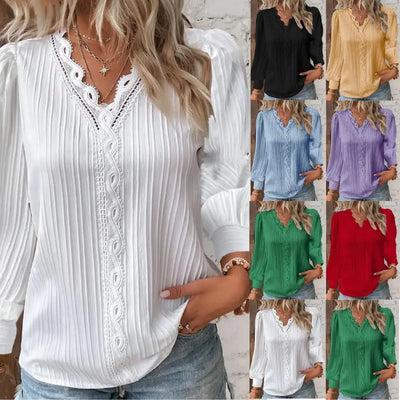 Elara™ | Elegant Blouse with Artful Print