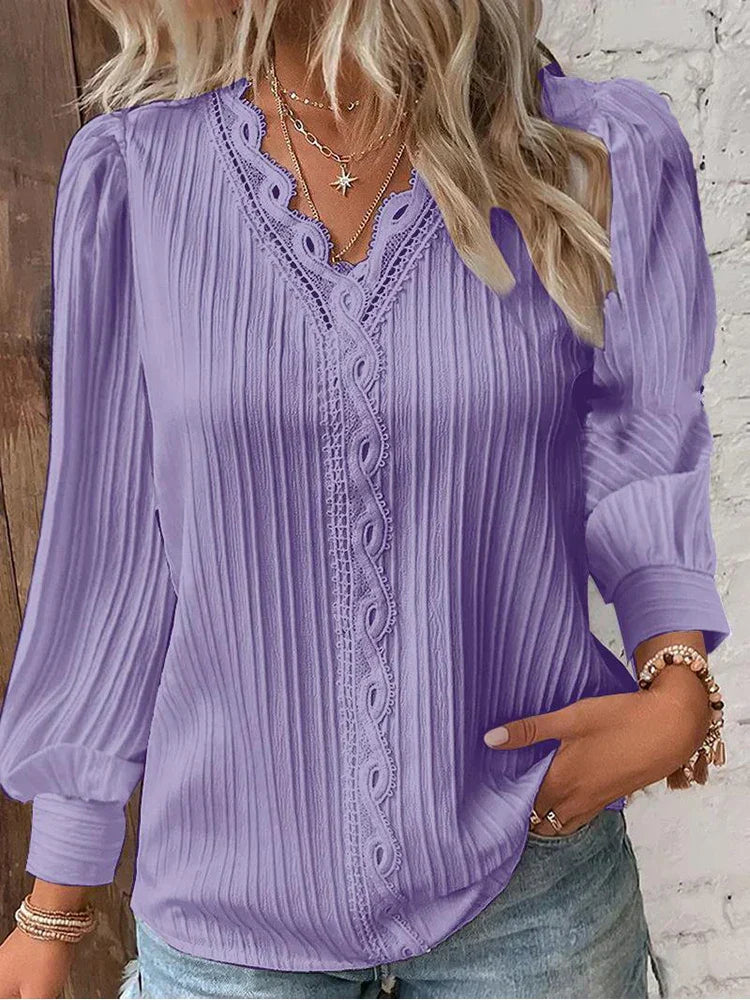Elara™ | Elegant Blouse with Artful Print