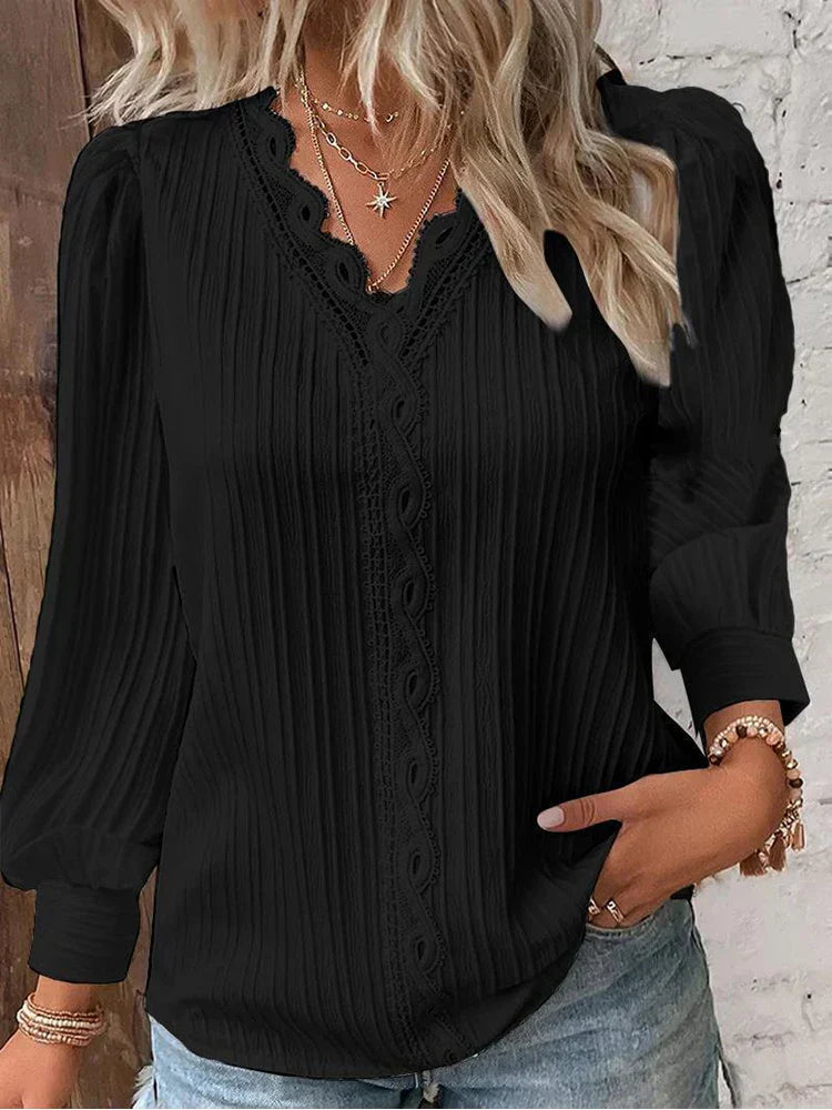 Elara™ | Elegant Blouse with Artful Print