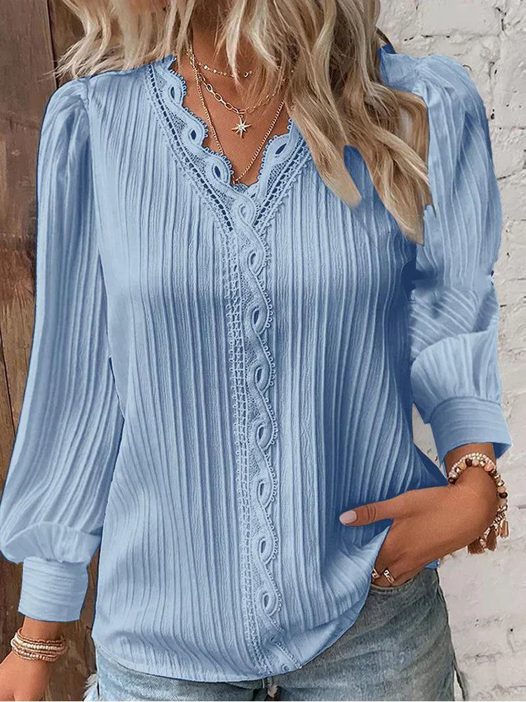 Elara™ | Elegant Blouse with Artful Print