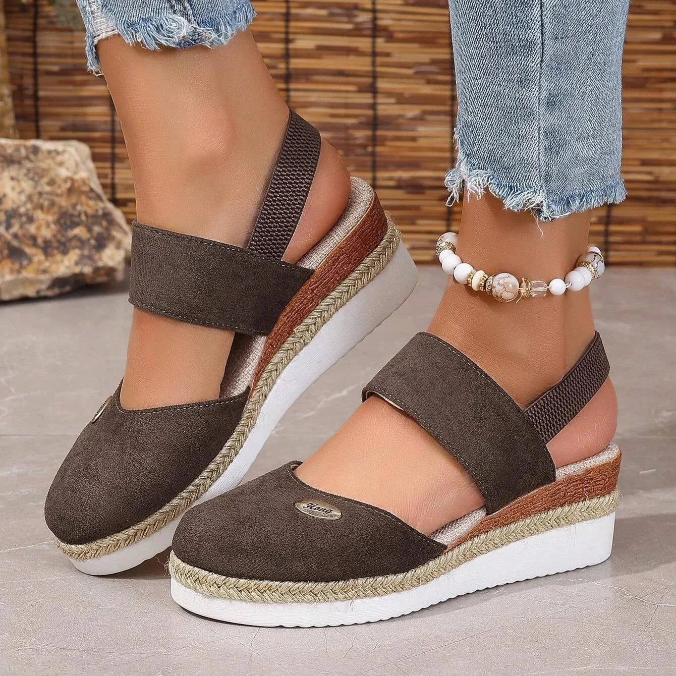 Elowen™ | Luxueuze Orthopedische Sandalen met Plateau, Ventilerend en Ontspannen