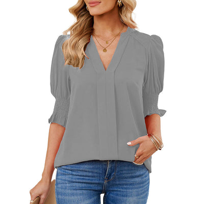 Monica® | Chic V-Hals Bluse