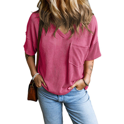 Calyra® | Afslappet Vaffelstrikket T-shirt