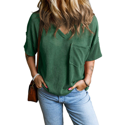 Calyra® | Afslappet Vaffelstrikket T-shirt
