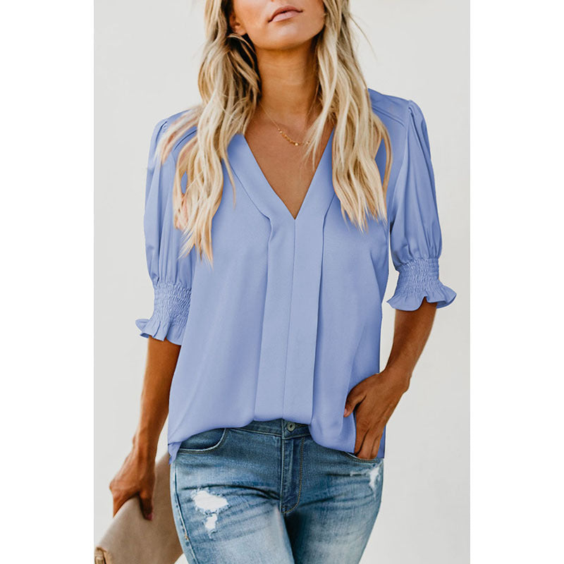 Monica® | Chic V-Hals Bluse