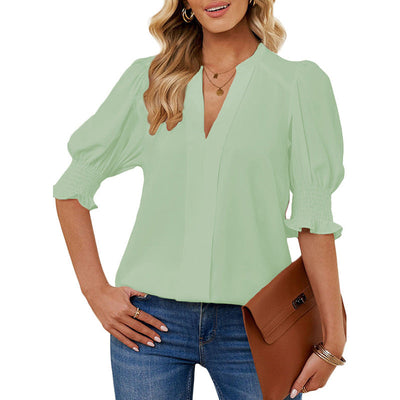 Monica® | Chic V-Hals Bluse