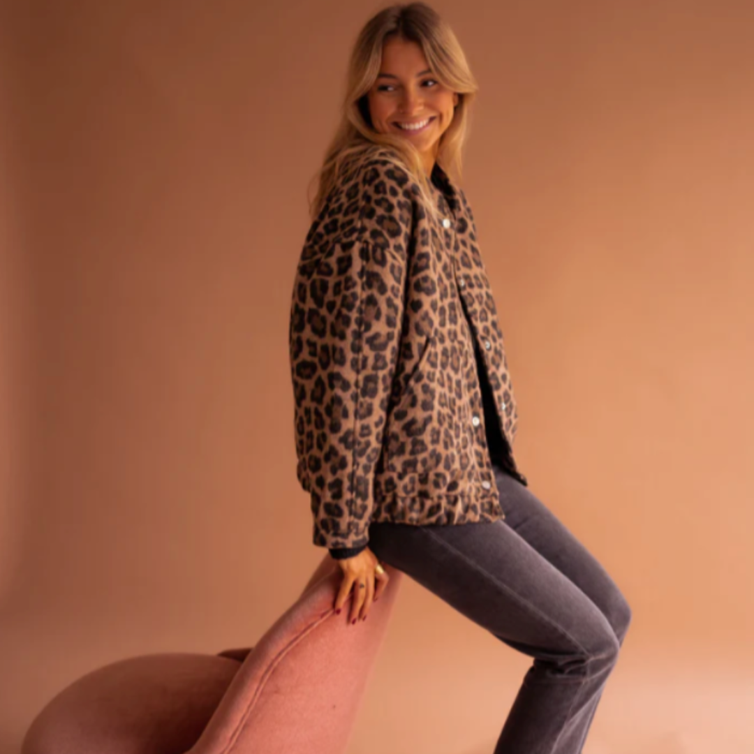 Lunaris™ | Luxe Leopard Bomber Jacket