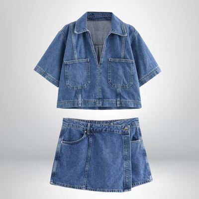 Sofia® | V-hals Denim Set