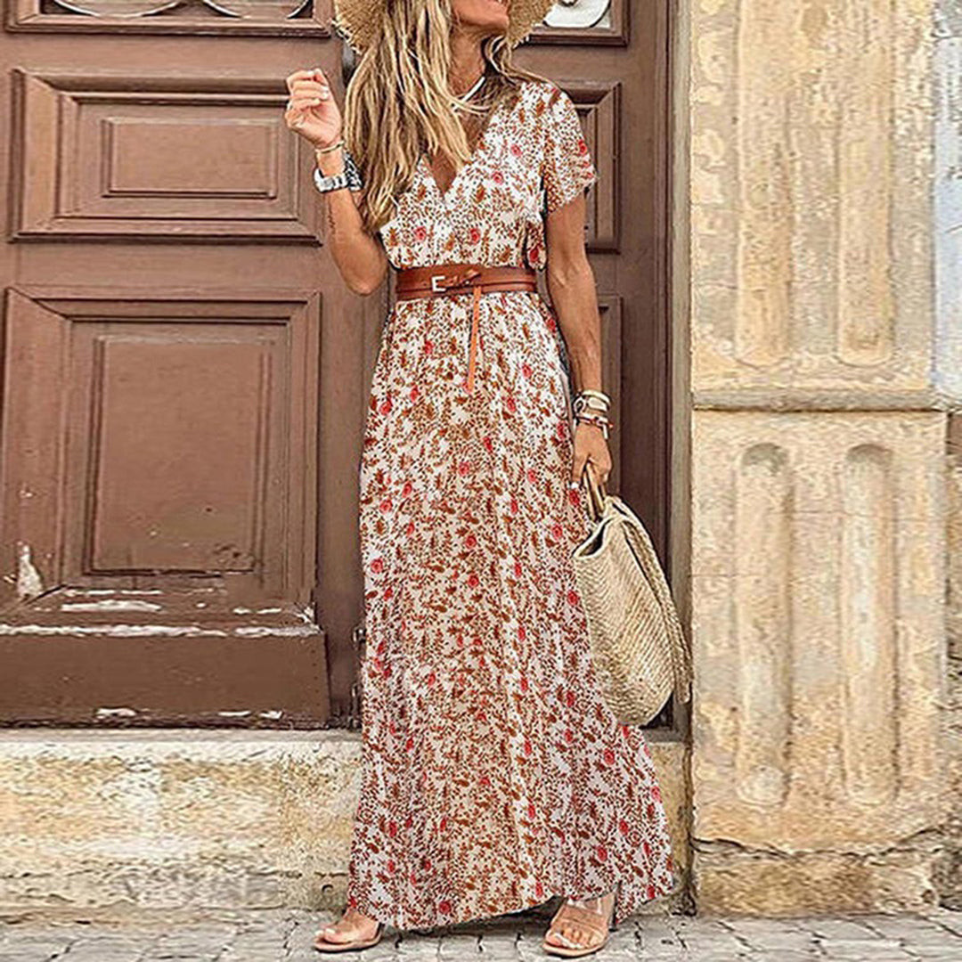 Liora | Maxi Ibiza jurk in hippiestijl + GRATIS riem