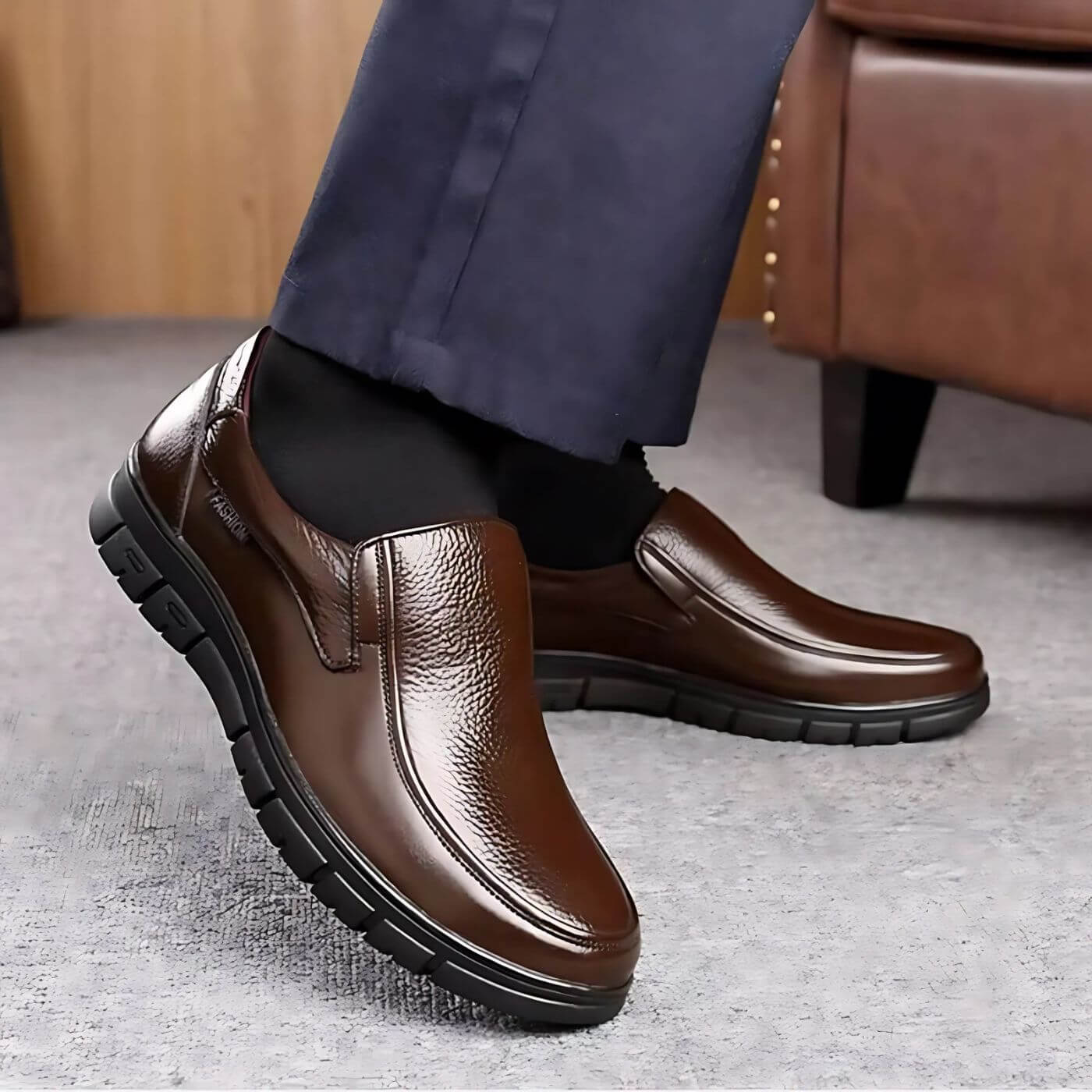 Massimo™ | Stijlvolle Leren Instapschoenen