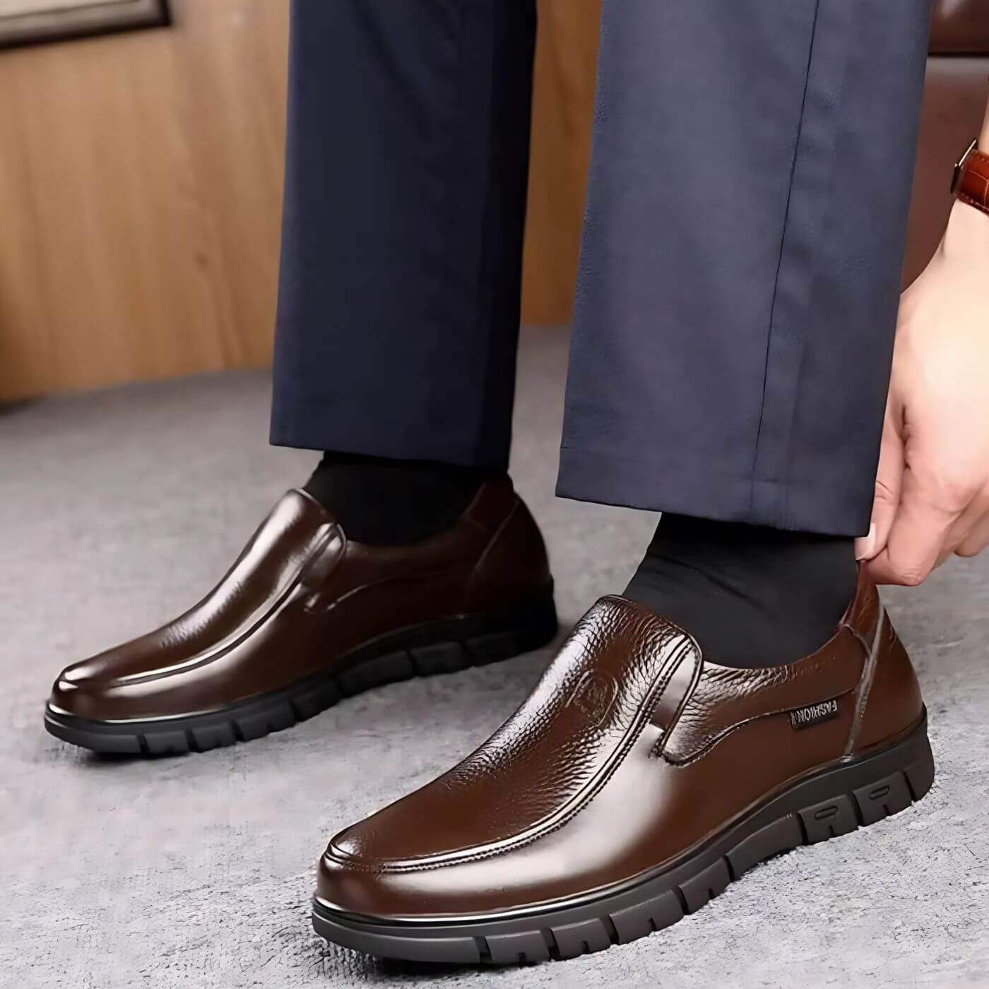 Massimo™ | Stijlvolle Leren Instapschoenen