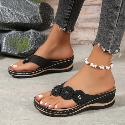 Elowen™ | Serene lace-up sandals with ergonomic support.