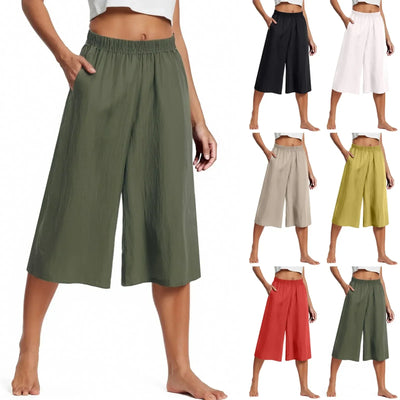 Nylah® | Zachte Flow Wijde-Leg Capris