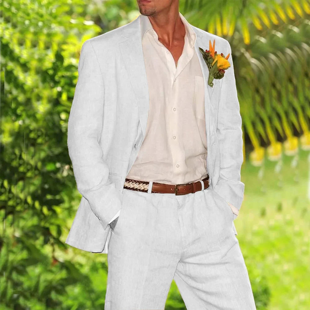 Lucien - Linnen Trouwsuit