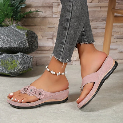 Elowen™ | Serene lace-up sandals with ergonomic support.