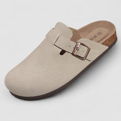 Elysora™ | Luxe instappers van nubuck met anatomische ondersteuning.