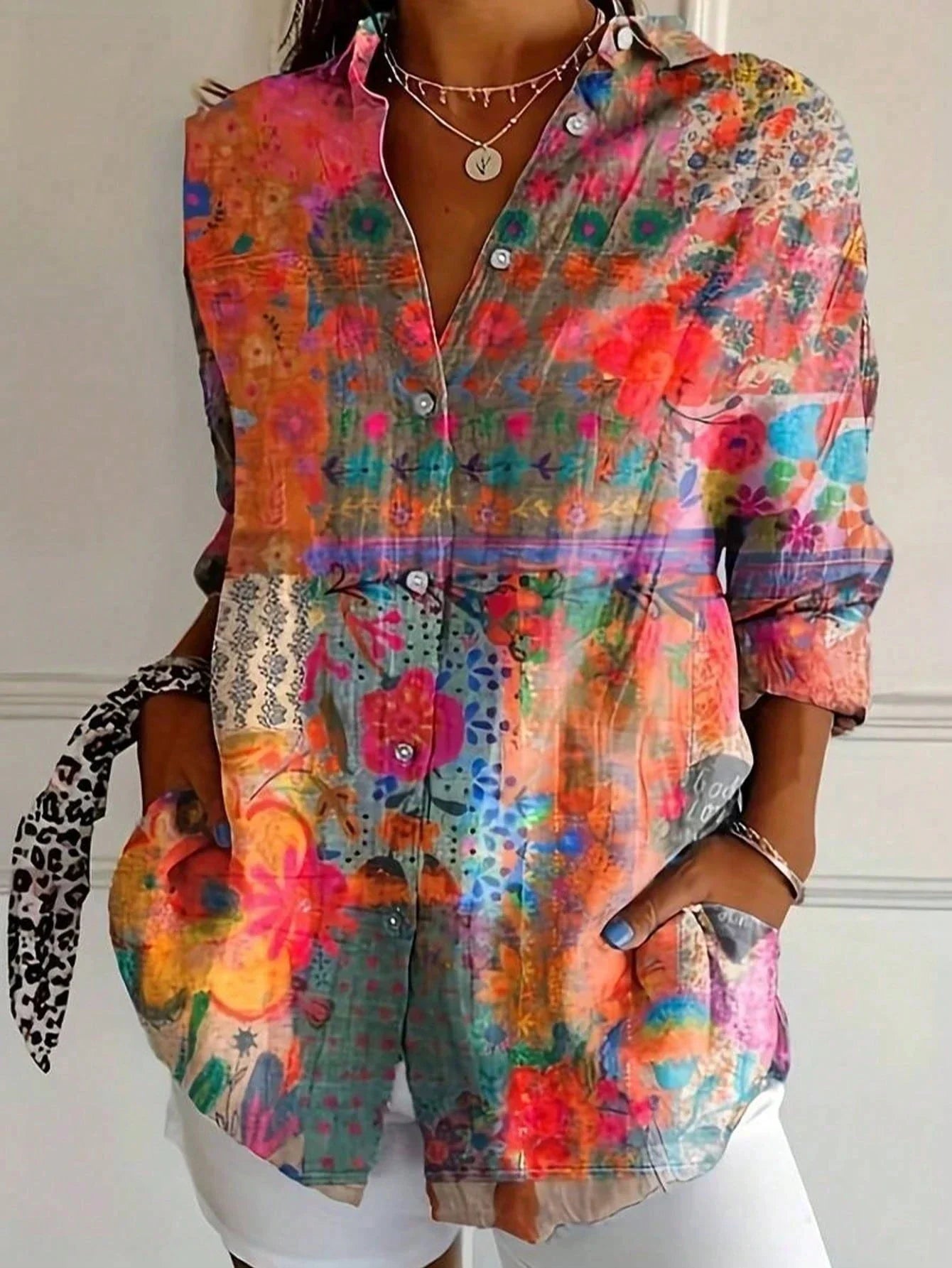Liora™ | Vivid Blouse with Whimsical Print