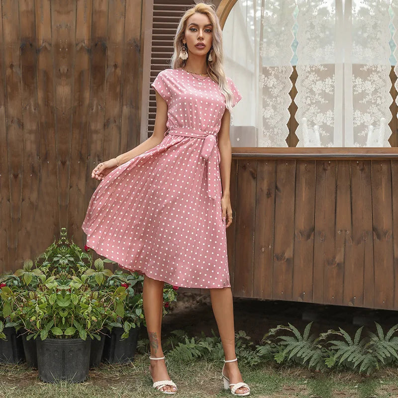 Elowen™ | Polka Dot Midi Dress