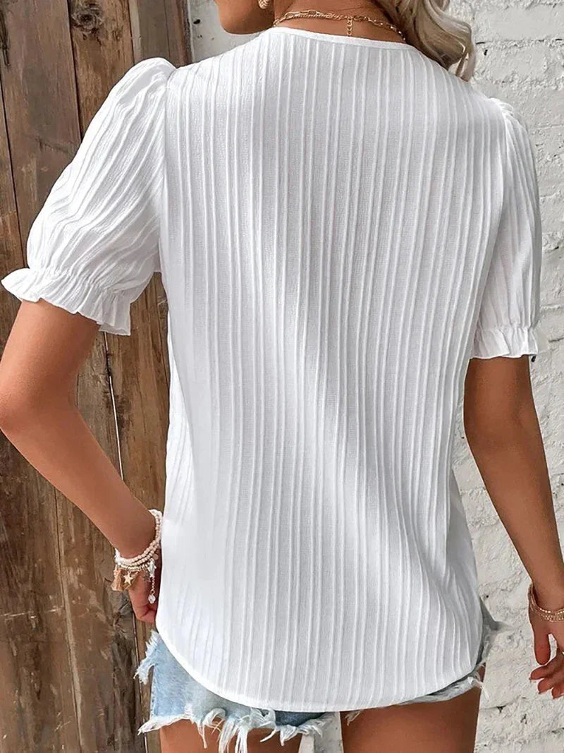 Elara™ | Graceful blouse with refined accents