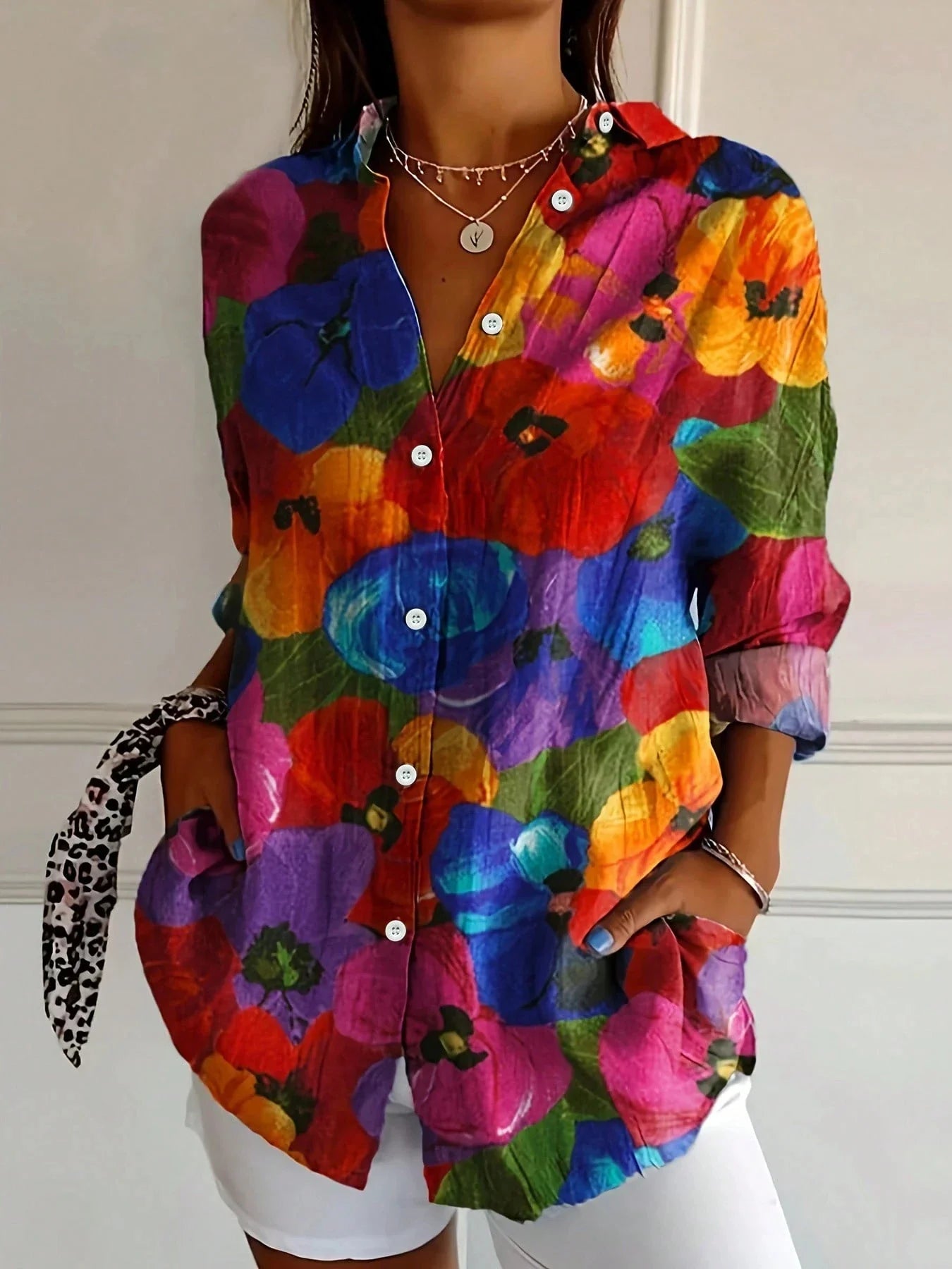 Liora™ | Vivid Blouse with Whimsical Print