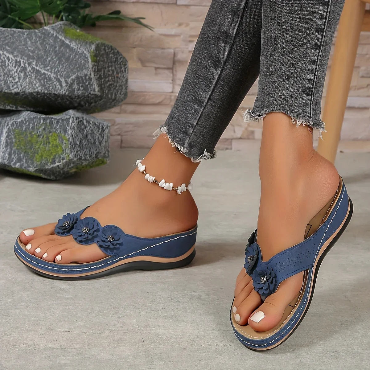 Elowen™ | Serene lace-up sandals with ergonomic support.