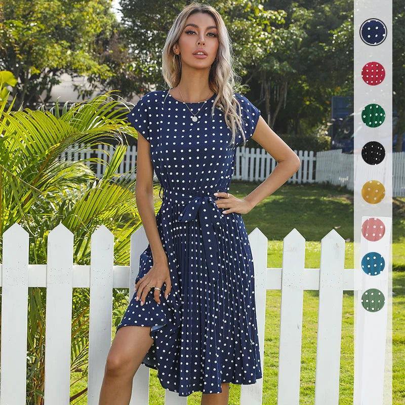 Elowen™ | Polka Dot Midi Dress